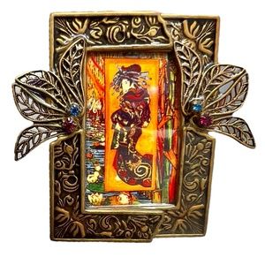 ALICE M SIGNED VAN GOGH "THE CORTESAN" BROOCH